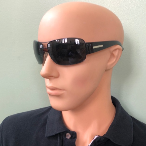 Prada Aviator Sunglasses SPR61G Black / Silver Italy - Picture 4 of 10